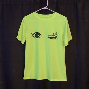 Neon green graphic tee SIZE L